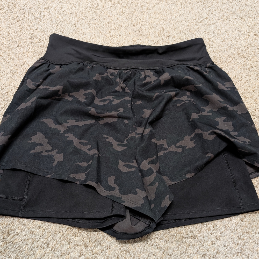 SPANX Black Camouflage Shorts